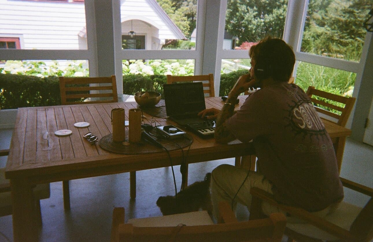 Flynn Skidmore working in warm natural light